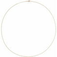 thumbnail image 2 of 18k Rose Gold 1mm Solid Cable 18 Inch Chain Chain Necklace for Women and Men - 1.6 Grams, 2 of 2