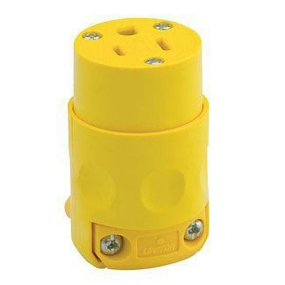 Leviton Commercial Grade Conical Wall Plug 000-515CV - 15 Amps, 125 V - 10 Pack, Yellow
