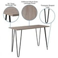 thumbnail image 4 of Bowery Hill Contemporary Oak Console Table in Driftwood and Black, 4 of 8