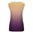 thumbnail image 5 of Womens Tank Tops 2025 Summer T Shirts Round Neck Sleeveless Casual Loose Blouses Gradient Tops Wide Strap Tank Tops for Lady Purple M, 5 of 5
