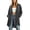 Dark Gray, variant on Womens Long Hoodies Zip Up Oversized Sweatshirt Drawstring Back Slit Casual Jacket with Pocket Womens,S,Black