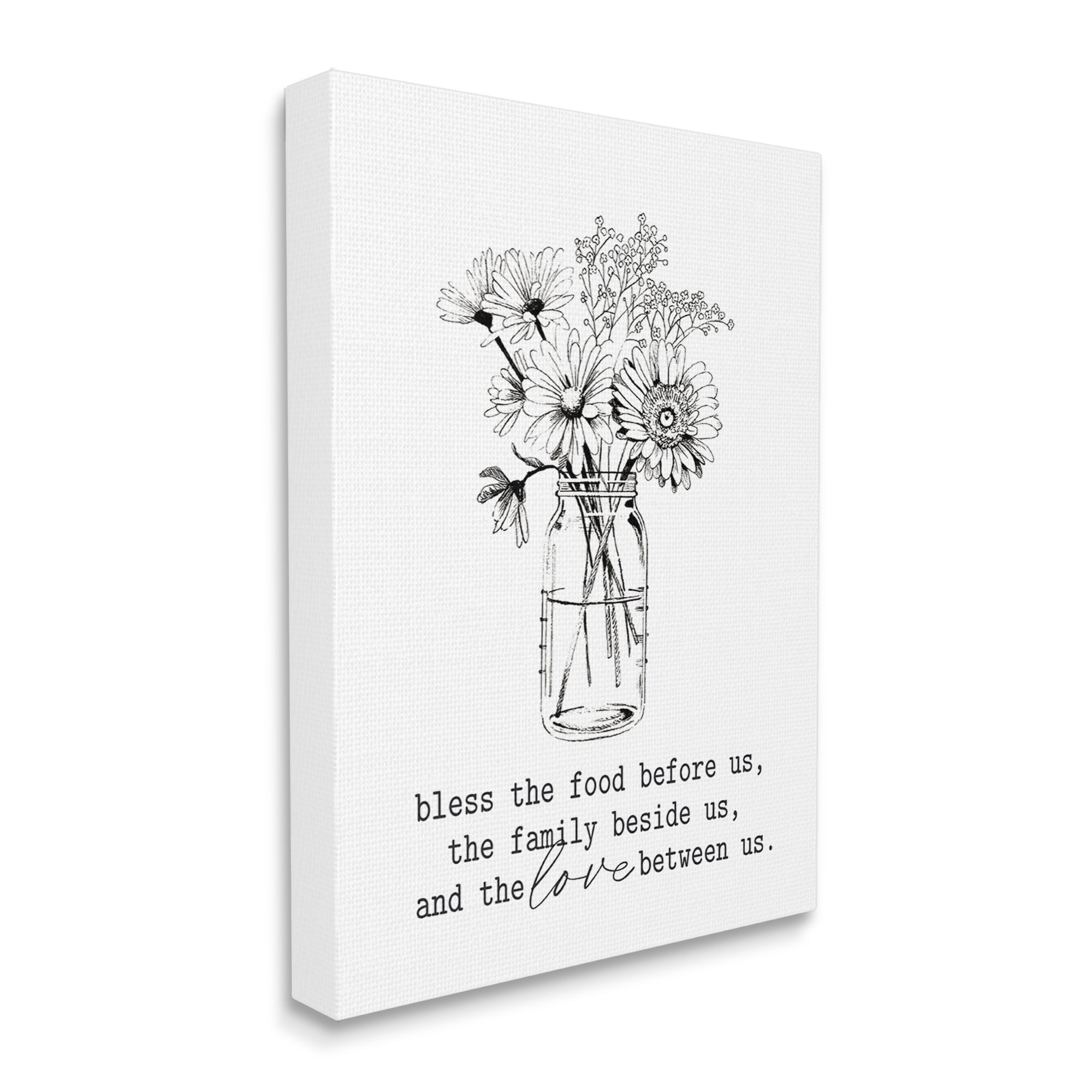Stupell Industries Rustic Jar Bouquet Casual Uplifting Family Quote Graphic Art Gallery Wrapped Canvas Print Wall Art, Design by Lettered and Lined