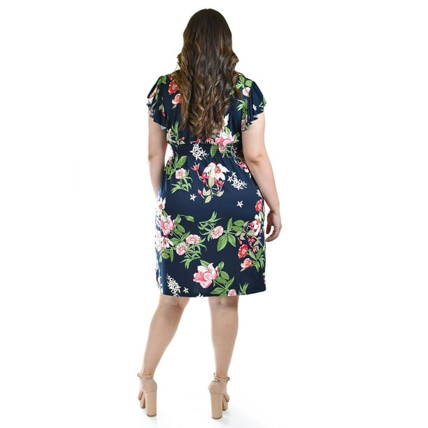 Vestido floreado manga volantes Roman Fashion Tallas Extras 8867