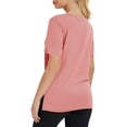 thumbnail image 3 of biudgviw Soft Workout Tops for Women V Neck Short Sleeve Athletic Shirts Side Split Casual Loose Fit Gym Running Tee for Summer, 3 of 5