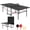 Black, variant on 8 ft Portable Ping Pong Table, Foldable Indoor Outdoor Table Tennis Set with Net, 2 Paddles and 3 Balls - Professional Game for Adults Teens, Quick Assembly, Single Player Playback Mode