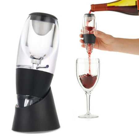 Red Wine Aerator Pourer and Decanter Includes Base Enhances Flavors with Smoother Finish,