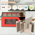 thumbnail image 5 of 12-Cell Glassware Storage Container with Lid, Set of 3 Portable Stemware Moving Boxes for Wine Glasses, Champagne Flutes & Fragile Items, 5 of 7