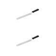 thumbnail image 4 of Advancent Espátula compensada CALIENTE con mango de plástico - Herramientas profesionales de decoración de pasteles - Espátula de utensilios blanco negro 27.2 cm 1 Uds 2piezas, 4 of 6