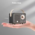 thumbnail image 2 of Retro Bluetooth Speaker, Vintage Decor, Small Wireless Stereo Speaker,Hands-Free Call,400mA Battery,TF Card,Aux Line, Water-Proof for iOS Android Smartphone Home Office Gift Ideas Black, 2 of 5