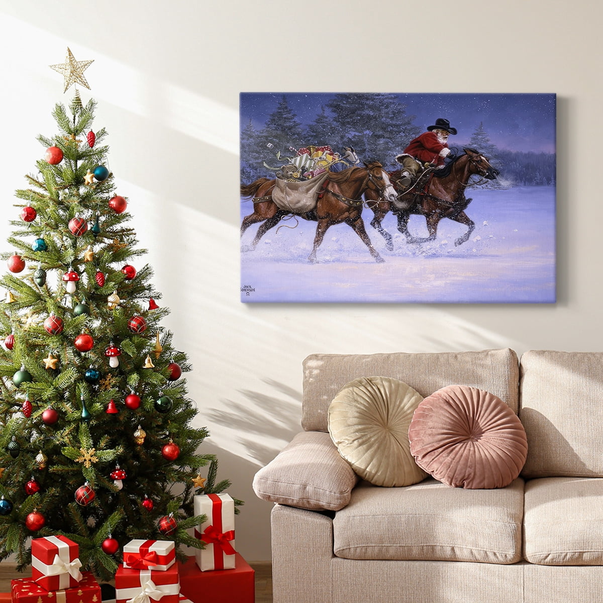 Christmas Rush- Gallery Wrapped Canvas