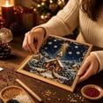 thumbnail image 3 of DIY Christmas Pearl Diamond Art Painting Kit, 7.87in Christmas Pearl Beads Art Craft for Adults & Beginners, Xmas Diamond Dots Beads Painting for Home Wall Decor, 3 of 7