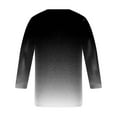 thumbnail image 5 of Pompotops T-shirt Imprimé Loose Mode Femme Manches 3/4 Chemisier Dentelle Col Rond Manches Décontractées, 5 of 5