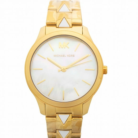 Michael Kors Runway Quartz Mother Of Pearl Dial Ladies Watch MK6689