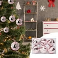 thumbnail image 5 of Twfbrm Christmas Tree Decorations Ornament Set-6ct White Gold Shatterproof Christmas Ball Ornaments, 6cm/2.4" Hanging Decor for Xmas Holiday Party, 5 of 6