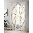 thumbnail image 4 of Sheer Curtains 84 Inches Long, Sand Dollar Coastal Light Filtering Window Curtains for Living Room/Bedroom, Summer Beach Beige Sea Rod Pocket Voile Sheer Curtain Drapes, 52"W x 84"L, 2 Panels, 4 of 8