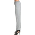thumbnail image 3 of Max Studio London Womens Printed Straight-Leg Dress Pants, Grey, 2, 3 of 5