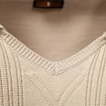 thumbnail image 6 of Adeawade Men'S Sweaters O Neck Jacquard Collar Pullover Knit Sweater Coatable Warm Textured Long Sleeve Fall Winter Season Outdoor Indoor Use Shirt Basic Clothes Beige 2Xl, 6 of 9