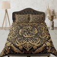 thumbnail image 1 of Dragón de oro de lujo funda nórdica boho juego de cama completo, reina, rey, dormitorio, 1 of 4