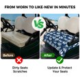thumbnail image 4 of Golf Cart Seat Covers for 2 Seater,Blue Leaves Microfiber Cart Seat Towel Blanket,Farmhouse Pastoral Spring Leaf Branch Absorbent Breathable Non Slip Bench Seats Protector for Golf Course 51"x31", 4 of 9