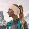 thumbnail image 4 of Ppsfege Ear Warmer Fuzzy Lined Winter Ear Headband Full Cover Cold Weather Ear Muffs and Bands for Running Cycling Soft Sleep Mask, Khaki, 4 of 6
