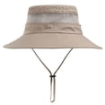 thumbnail image 3 of FUZHIQ Breathable Mesh Wide Brim Sun Hat UPF 50+ UV Protection for Men Women, Windproof Bucket Hat with Adjustable Strap for Fishing Hiking Gardening Beach Outdoor, 3 of 7