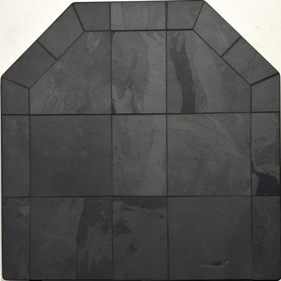 Dominus Heat Flat Wall Hearth Pad - Smokey Grey Slate