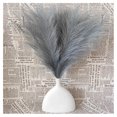 thumbnail image 1 of Faux Pampas Grass Fluffy Artificial Fake Plants Bulrush Reed Jarrón Relleno Casa de campo Decoración de la bodaGris oscuro, 1 of 2