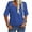 Royal-blue, variant on Women's Summer V-neck Solid Color Half Sleeve Match Simple Casual T-shirt Tops