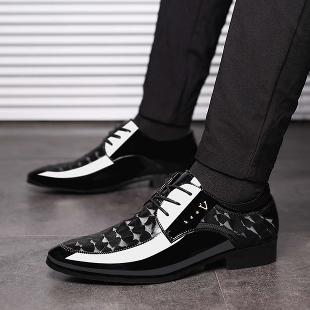 Styesk Chaussures Habillées pour Hommes Mode Chaussures Décontractées pour Hommes à Bout Pointu Chaussures en Cuir Confortables Chaussures Décontractées Chaussures de Travail pour Hommes