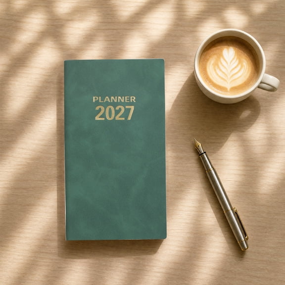 Dyegold 2027 Daily Planner Pocket Notebook Portable A6 Agenda Book 365 Day Undated Journal with Pen Loop for Goal Setting Task List To Do Organization