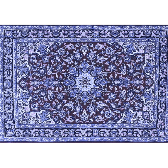 Ahgly Company Indoor Rectangle Oriental Blue Traditional Area Rugs, 6' x 9'