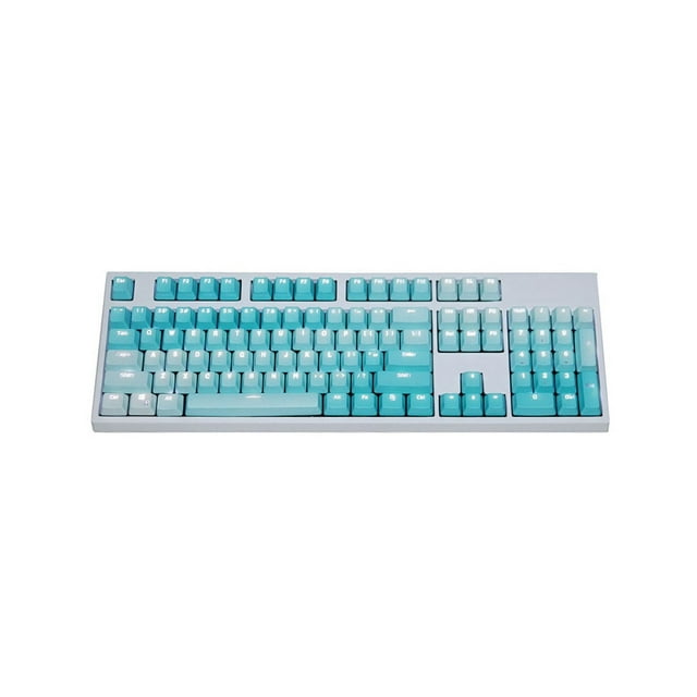 104Pcs PBT Rétroéclairage Couleur Correspondant Remplacement de Touches pour Clavier Mécanique - Bleu Clair