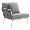 thumbnail image 3 of Modway Stance Outdoor Patio Aluminum Small Sectional Sofa in White Gray, 3 of 7