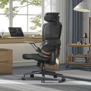 Sihoo B100 Se Office Chair, Dual-Back Ergonomic Chair, 2D Headrest & Flip-up Armrest, Soft Cotton Seat, Mesh Chair for Home Office & Gaming, 300lbs, Black