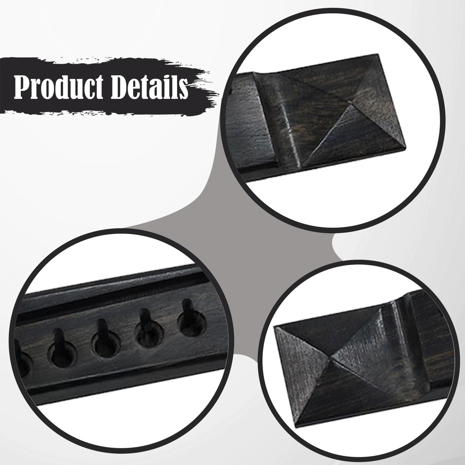 QSTDGVPW Acoustic Guitar Bridge Wood Universal Pyramid Saddle Musical Instrument Part for A Ebony