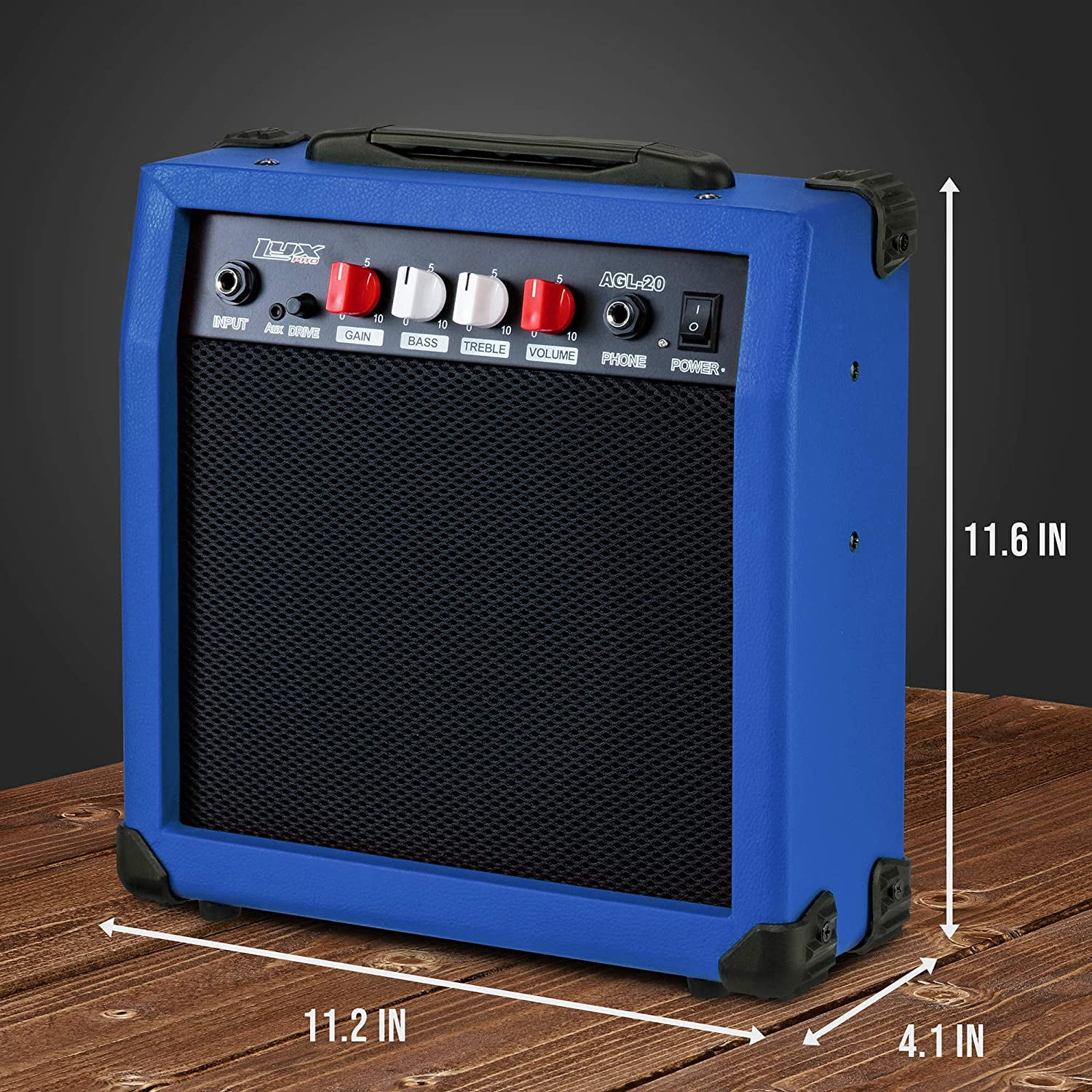 LyxPro 20W Electric Guitar Amplifier with Built-in Speaker & Headphone Jack