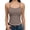 Brown, variant on Women's Ribbed Tank Top Backless Cami Shirt Sleeveless Fitted Summer Top Soft Cotton Fabric