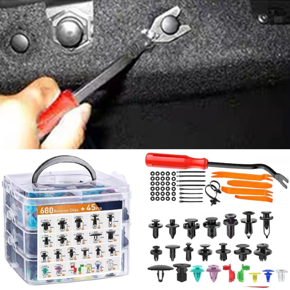 725Xcar Bumper Clips Set Push Pin Rivet Bumper Door Trim Panel Retainer Fastener