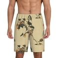 thumbnail image 2 of Rocae Vintage Bird for Men's Soft Sleep Pajama Shorts, Waistband and Pockets, 2 of 9