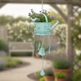 thumbnail image 4 of Weloille Arrosoir en Fer Forgé Panier Suspendu pour Plante, Trou de Drainage Antirouille Support Détachable pour Pot de Fleurs, Support Suspendu Rétro Résistant aux Intempéries pour Plantes pour Déco de Balcon, Patio, Véranda, Jardin, 4 of 6