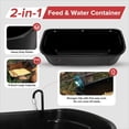 thumbnail image 2 of Chicken Feeder Waterer, Hanging or Screw-in Fence Feeders with Clips, 2 Pack 5 Quart Goat Feeding Supplies, Duck Piglet Sheeple Coop Dog Plastic Feeder Trough Bucket, Blue, 2 of 4