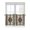 Brown, variant on Half Window Curtain 36 Inches Long, Brown Southwest Window Treatment Curtain Drapes, Ethnic Boho Tribal Vintage Geometric Small Tier Curtains for Bathroom Over Sink, 27.5"x36", 2 Panels