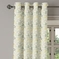 thumbnail image 3 of Ambesonne Vintage Grommet Curtain, Farm Florals Swirl, 50" x 63", Charcoal Grey Marigold, 3 of 6
