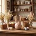 thumbnail image 4 of Honmine Easter Ceramic Bunny, Cute Rabbit Figurine Ornament, Desktop Living Room Decor, TV Cabinet Tabletop Statue, 4 of 9