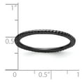 thumbnail image 4 of Sterling Silver Stackable Expressions Black-plated Twisted Ring, 4 of 5