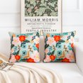 thumbnail image 2 of KWLET Throw Pillow Covers 18x18 Linen Outdoor Pink Orange Blossom Leaves Pillowcase for Bedroom Sofa Living Room Couch Set of 2, 2 of 8