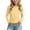 Yellow, variant on hoksml Girls Modal Cotton Blend Long Sleeve T-Shirt, Crew Neck Ribbed Knit Tee, Casual Basic Tees Shirt for Back to School