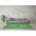 thumbnail image 3 of Ahgly Company Machine Washable Indoor Rectangle Medallion Emerald Green Traditional Area Rugs, 6' x 9', 3 of 4