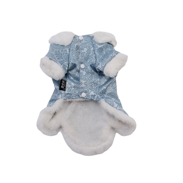 Greeniant Ropa para mascotas Cálido Mantener Cómodo Estilo chino tradicional Ropa para mascotas Trajes Tang Abrigos Disfraces Otoño Invierno frío Ropa para mascotas Azul METRO Greeniant PT000678-03