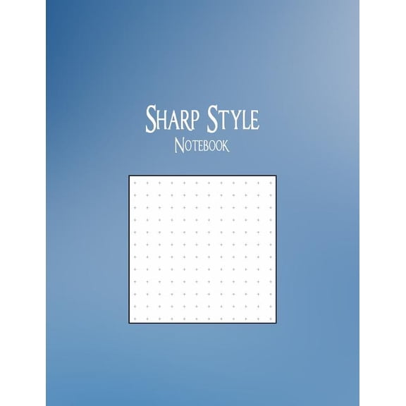 Sharp Style Notebook : 1/3" Cross Grid Graph Ruling, 128 Pages (Paperback)